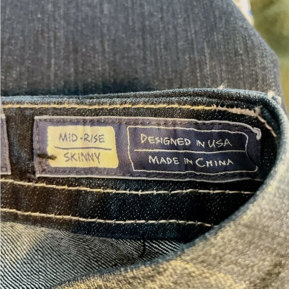 NEW Miss Me Jeans Mid Rise Ankle Skinny Womens 25x33 Blue Embellished - Picture 8 of 8